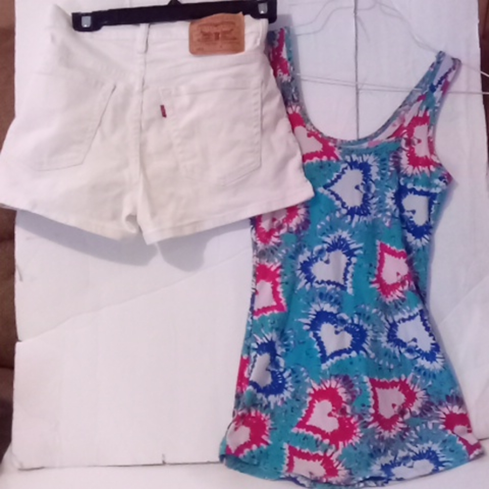 Levi's denim shorts with pockets#afreetop